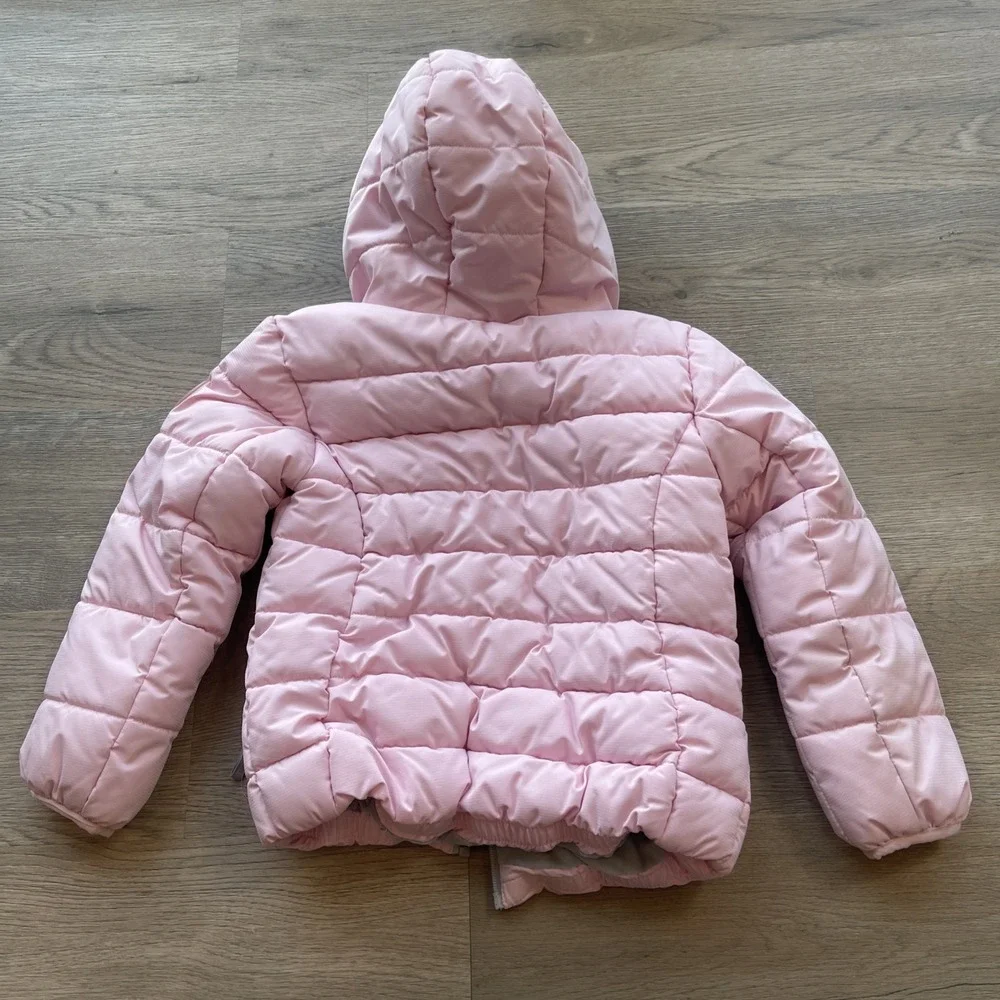Gerry Kids' Jersey Lined Pink Hooded Puffer Jacket Size 6